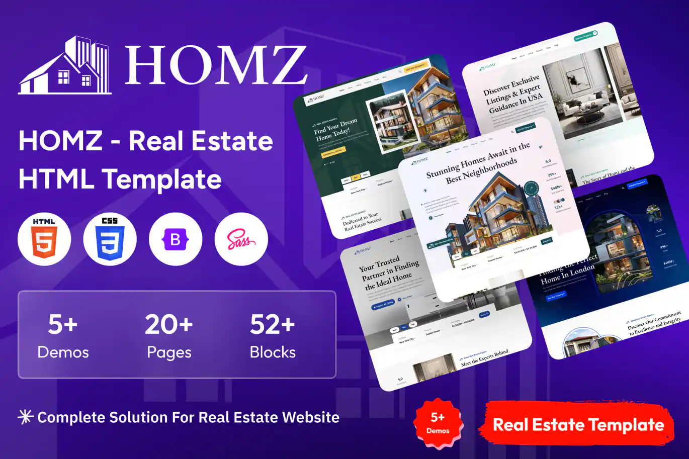 Homz - Real Estate HTML Template  Homz - Real Estate HTML Template Homz - Real Estate HTML Template