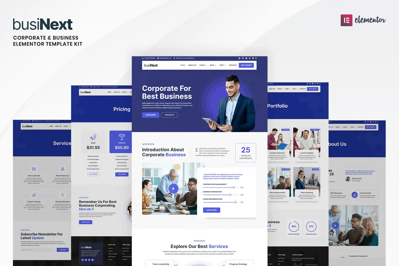 Businext - Corporate Business Elementor Template Kit